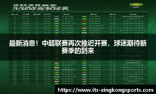 最新消息！中超联赛再次推迟开赛，球迷期待新赛季的到来